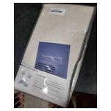INOVADAY 100% Blackout Curtains for Bedroom, Black Out Curtains 108 Inch Long, Clip Rings Linen Blackout Drapes, Thermal Insulated Room Darkening for Living Room, 1 Panel - Cream,W102xL108
