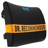 Everlasting Comfort Lumbar Support Pillow for Office Chair - Memory Foam Back Cushion for Seat, Car, Couch - Promotes Better Posture, Back Pain Relief- Ideal for Gaming & Desk Chairs and Home or Work