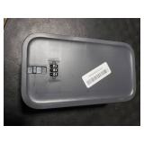 Small Lock Box for Medication Safe, Lockbox for Phone Jail, Medicine Lockable Storage Box with Code for Pills/First Aid Kits, Locked Food/Snack Box Container for Home/Fridge/Office (Grey)