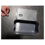 Small Lock Box for Medication Safe, Lockbox for Phone Jail, Medicine Lockable Storage Box with Code for Pills/First Aid Kits, Locked Food/Snack Box Container for Home/Fridge/Office (Grey)