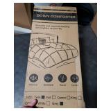 CYMULA Twin Size Feather Down Comforter - All Season Light Grey Duvet Insert, Lightweight Box Stitched, Fluffy Breathable, Ultra Soft Quiet Hotel Style with 8 Tabs(68 x 90)