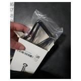 Oudain 4 Pack Wire Cubicle Hooks for Coat Wall Panel Over Cubicle Hanger Accessories for Office Partition Door Picture (Black)