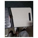 Cutting Board Double Sided,2 Pcs Vegetable Board With Sharpening Stone,Large Size+Small Size,Food Grade Stainless steel and Wheat straw PP Material,Eco-Friendly and Easy to Clean (khaki)