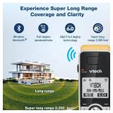 VTech IS8151-3 Super Long Range 3 Handset DECT 6.0 Cordless Phone for Home with Answering Machine, 2300 ft Range, Call Blocking, Bluetooth, Headset Jack, Power Backup, Intercom, Expandable to 12 HS