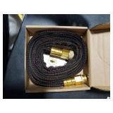 10FT Lightweight Garden Hose,Flexible Water Hose with Solid Brass Head,Kink-Free,Collapsible Hose,High Pressure Flat Water Hose for RV,Boat,Car Wash,Garden,Yard,Camper,Outdoor (OrangeBlack, 10 feet)