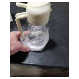 YARRAMATE 16oz/470ml Glass Olive Oil Sprayer for Cooking with Stickers, 2 in 1 Oil Dispenser for Kitchen Gadgets, Food Grade Premium Spray Bottle for Salad, Frying, BBQ (Creamy White)