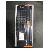 Firbon A4 Paper Cutter 12 Inch Titanium Paper Trimmer Scrapbooking Tool with Automatic Security Safeguard and Side Ruler for Craft Paper, Coupon, Label and Cardstock (Black)