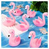 Pink Flamingo Rubber Duckies, MultiPCS Bulk Flamingo Bath Toys for Kids Small Flamingo Rubber Duck Cake Decorations, Classroom Prizes