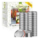 Dalzom Bulk Pcs Canning Lids with Rings Wide Mouth, Premium Mason Jar Lids with Bands/Rings for Ball, Kerr Jars - Food Grade Material, 100% Fit & Airtight for Wide Mouth Mason Jars