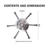 Steel Wire Grass Trimmer Head, Upgrade Bold 2.3 Times Prevent Breaking Steel Wire Weed Eater Head, for Low-Power Lithium Battery Weed Trimmers, 6 Inch Wire Weed Trimmer Head Low Power 6 Blade