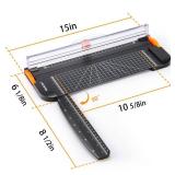 WORKLION Paper Cutter - A4 Paper Craft Cutter with Security Blade for Cut Gift Card, Coupon, Label, Cardstock, Photo, 12 inch Black Office Paper Trimmer