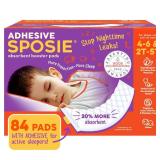 Sposie Diaper Booster Pads | Stop Leaks in Baby Overnight, Nighttime Diapers | Disposable Toddler Training Underwear Girls & Boys | Adhesive Diaper Pad | 84 Count (Pack of 3)