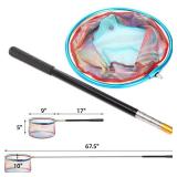 Goaste 3 Pack Kids Fishing Net, Telescopic Lightweight Landing Net, Bug Insect Catching Net with Stainless Steel Pole Handle for Kids Outdoor Playing, Extendable from 26 inch to 67.5 inch