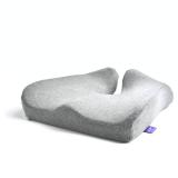 C CUSHION LAB Patented Pressure Relief Seat Cushion for Long Sitting Hours on Office/Home Chair, Car, Wheelchair - Extra-Dense Memory Foam for Hip, Tailbone, Coccyx, Sciatica - Light Grey