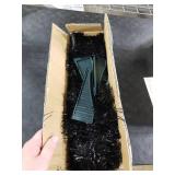 Juegoal Lighted Artificial Halloween Black Christmas Tree, 4FT Black Tinsel Pine Tree with 70 LED Purple Lights, 8 Modes & Timer for Home Party Decorations