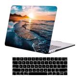 DTangLsm Compatible with MacBook Air 13 inch Case 2022 2021 2020 2019 2018 Release A2337 M1 A2179 A1932, Beach Plastic Hard Shell Cover Ocean Case for MacBook Air 13 M1 + Keyboard Cover, Sunset Beach