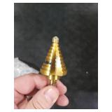 ZELCAN 10 Sizes Titanium Step Drill Bit, 1/4 to 1-3/8 Inches High Speed Steel Drill Cone Bits for Sheet Metal Hole Drilling Cutting, HSS Multi Size Hole Stepped Up Unibit for DIY Lovers Electrician