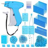 Chumia 3576 Pcs Tagging Gun Clothes Garment Tag Attacher Kit with Needles Standard Plastic Barbs Fasteners Hang Label Strings Gourd Safety Pins Retail Price Size Label for Warehouse(Sky Blue)