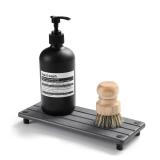 Sink Caddy Kitchen Sink Organizer, Water Absorbing Stone Tray for Sink,Diatomite Bathroom Counter Tray,Faucet Drying Mat Protector Coaster Soap Dish Rack Riser Vanity Dispenser Sponge Holder,10 x 4