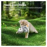 Potaroma Flapping Owl Cat Toys (No Flying), Lifelike Bird Chirp, Rechargeable Touch Activated Kitten Toy, Interactive Catnip Kicker Exercise Toys 4.0 for All Breeds