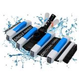 Enhanced Pool Vacuum Head with Direction-Control Swivel Handle Pool Brush Head with Wheels for Vinyl Liner Professional Weighted Pool Vac Cleaner for Inground & Above Ground Pool - Blue