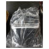 Broom with Dustpan Combo Set (54in) Long Handle Household Dust Pan for Home Office Kitchen Cleaning Black & Grey