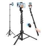 Nineigh 71 Tripod for iPhone, Phone Tripod Selfie Stick with Remote, Cell Phone Tripods & Tall Travel Tripods for Recording Video Selfies Photo, Compatible with iPhone 17 16 15 14 Pro Max 13 Android