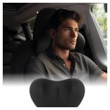 HOPON Headrest Pillow for Tesla Model 3 Model Y,Tesla Neck Pillow with Breathable Fabric,Soft Pillow for Relieving Stiffness,Memory Foam Tesla Accessories 1 Pack - Black