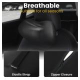 HOPON Headrest Pillow for Tesla Model 3 Model Y,Tesla Neck Pillow with Breathable Fabric,Soft Pillow for Relieving Stiffness,Memory Foam Tesla Accessories 1 Pack - Black