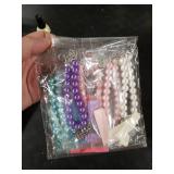Frienda 5 Pcs Pet Pearl Necklace Diamond Crystal Dog Pearl Necklace Collars with Bling Rhinestones Bone Dog Cat Jewelry Set Wedding Collar for Puppy Pets(S)