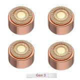 Replacement Heads for Finishing Touch Flawless 3rd Generation Facial Hair Remover Double Halo Blades for Precise Hair Removal (4 Pack)