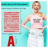 5 Sheets 830 Pieces Iron on Letters, 1 Inch Vinyl A-Z Heat Transfer Letters 0-9 Iron on Numbers for Fabric Clothing T-Shirt Printing DIY Craft Red