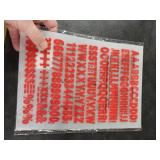 5 Sheets 830 Pieces Iron on Letters, 1 Inch Vinyl A-Z Heat Transfer Letters 0-9 Iron on Numbers for Fabric Clothing T-Shirt Printing DIY Craft Red