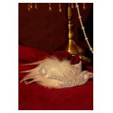 BABEYOND 1920s Flapper Headband Accessories Roaring 20s Feather Hair Band Vintage Gatsby Party Accessories (White)