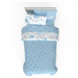 Franco Cinnamoroll Bedding 5 Piece Super Soft Cozy Reversible Comforter and Sheet Set with Sham, Twin, (100% Official Licensed Product)