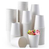 TV TOPVALUE 600 Pack 5 oz Paper Cups, Disposable Bathroom Mouthwash White Hot Drinking Cups for Home, School and Office