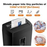 Bonsaii Paper Shredder, 10-Sheet Home Office Shredders, Micro Cut Home Use Paper Shredder with 5.5 Gallons/P-4 High Security/5 Minutes/Shred Card,Staple,Clips (C275-B)