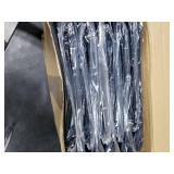 Teling 100 Pcs Plastic Report Covers with 3 Prong Fasteners 11.42 x 9.45 Inch Clear Front Report Covers Bulk Presentation Folders for School Document(Navy Blue)
