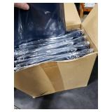 Teling 100 Pcs Plastic Report Covers with 3 Prong Fasteners 11.42 x 9.45 Inch Clear Front Report Covers Bulk Presentation Folders for School Document(Navy Blue)