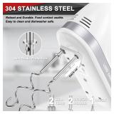 Lord Eagle Hand Mixer Electric 400W, 5 Speed handheld Mixer, 5 Stainless Steel Accessories for Baking Cake Egg Cream Food Beater, Turbo Boost/Self-Control Speed + Eject Button