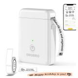 ORGBRO Label Maker Machine with Tape, X1 Portable Bluetooth Mini Label Printer, Support Pre-Cut & Continuous Label, Wireless Small Label Makers with Versatile App for School Home Office Organization