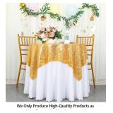 ShinyBeauty Sequin Tablecloth-Gold Sequin Table Overlay and Sequin Tablecloth/Linen for Wedding/Party/Event/Decoration-Gold (36inx36in)
