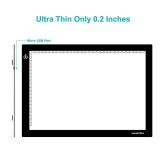 HUION L4S LED Light Box A4 Ultra-Thin USB Powered Adjustable Light Pad for Tracing