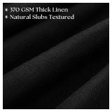 Black Pinch Pleated Linen Curtains 102 Inches Long for Living Room Bedroom Light Filtering Boho Window Drape 102 Inch with Hooks Rings Sliding Glass Door Semi Sheer Curtain 1 Panel 50 Inch Width
