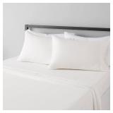 Amazon Basics Lightweight Super Soft Microfiber 4 Piece Comfortable Sheet Set with 14-Inch Deep Pockets, Full, Cream, Solid