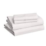 Amazon Basics Lightweight Super Soft Microfiber 4 Piece Comfortable Sheet Set with 14-Inch Deep Pockets, Full, Cream, Solid