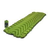 KLYMIT Static V2 Inflatable Sleeping Pad | Portable, Ultralight, Easy to Inflate, Foldable Air Bed for Camping, Backpacking & Hiking Green