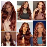 Auburn Bundles Human Hair Color 33 Body Wave Bundle Huxowax Peruvian Virgin Remy Hair 3 Bundles 12 14 16 Inch Double Weft Copper Red Body Wave Bundle