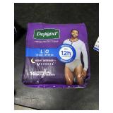Depend Night Defense Adult Diapers, Incontinence Underwear for Men, Disposable, Overnight, Large, Grey, 14 Count, Packaging May Vary