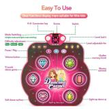 Dance Mat Toys for 3-12 Year Old Girls, 6-Button Kids Dance Mats Bluetooth Dance Pad, Light-up 6 Game Modes Dance Mat for Kids, Christmas/Birthday Gifts for 3-5 6 7 8 9 10+ Year Old Kid